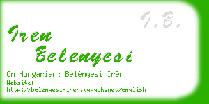 iren belenyesi business card